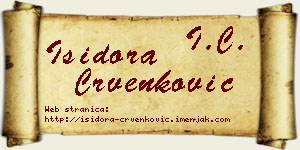 Isidora Crvenković vizit kartica